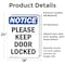 Signmission Please Keep Door Locked, 18 in W x Rectangle, Vinyl Decal OS-2PACK-NS-D-1824-V-17472 - alternate 2